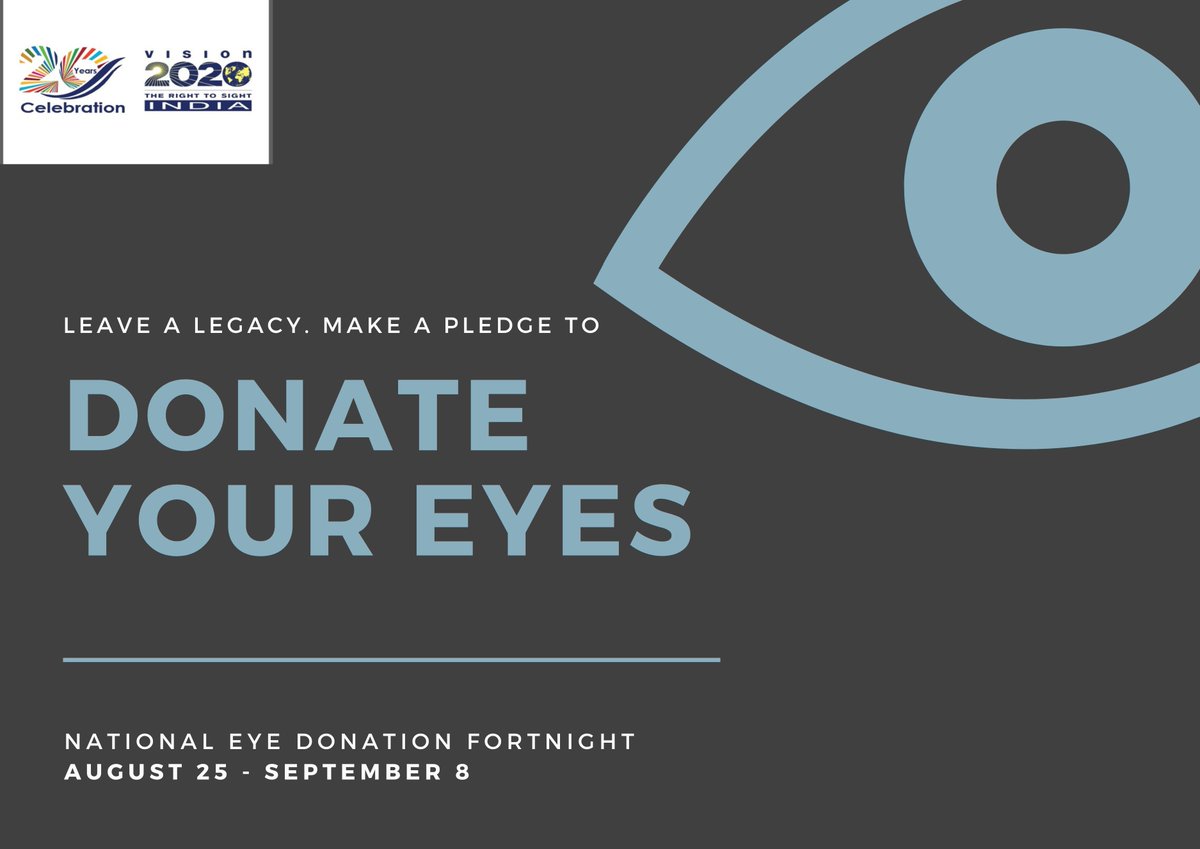 This upcoming #NationalEyeDonationFortnight, let's give the gift of sight! 

Your eyes can light up someone’s world after you are no more. Pledge today to be an eye donor and become a beacon of hope. Every sight restored is a life transformed. #VisionForAll