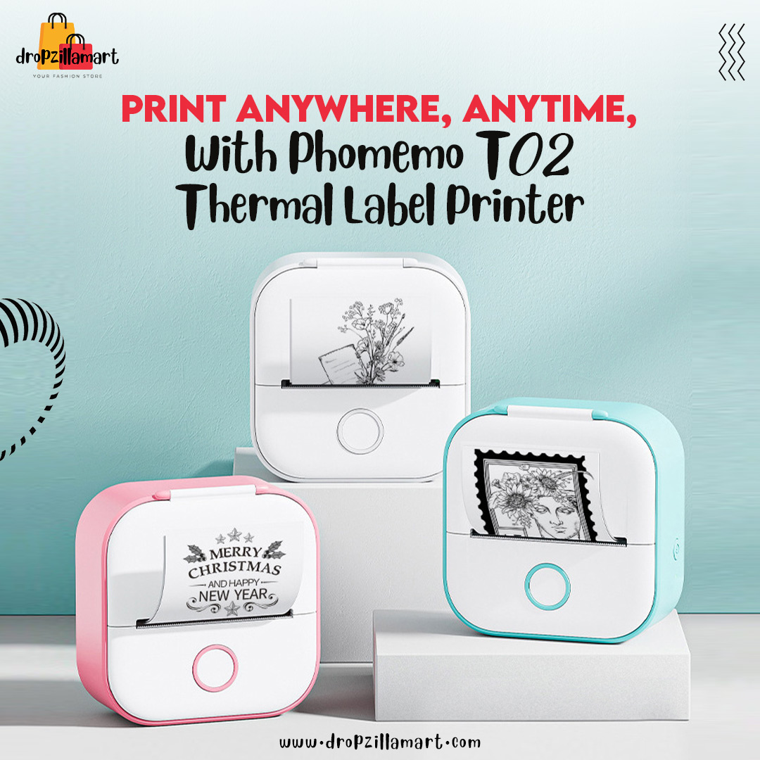 dropzillamart's tweet image. Print labels anywhere, anytime, with the Phomemo T02 Thermal Label Printer for just $89.00! This portable mini printer lets you create labels effortlessly. It&apos;s perfect for home, office, or on-the-go use.
 bityl.co/Pkc3

#thermallabelprinter #portableprinter #printing