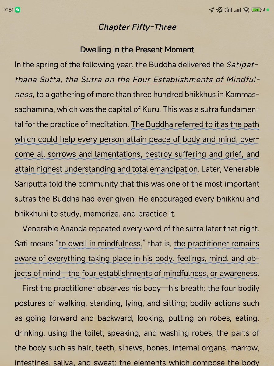 ktan7209's tweet photo. In "Old path white clouds : walking in the footsteps of the Buddha" written by Thich Nhat Hanh, Buddha imparted Dharma on "Mindfulness" https://t.co/t6uIqJopUO