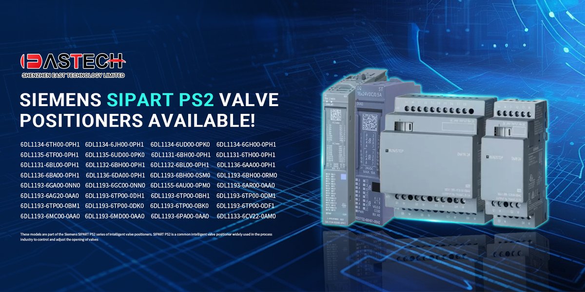 Eastech2004's tweet image. The #SIPARTPS2 series is synonymous with precision and reliability, making it an ideal choice for industries that demand accurate valve control and process optimization. 
#IntegratedCircuitIC #Fieldeffecttube #PCBA #SMT #DIP #OEM #ODM #ICchip #Siemens #ValvePositioners