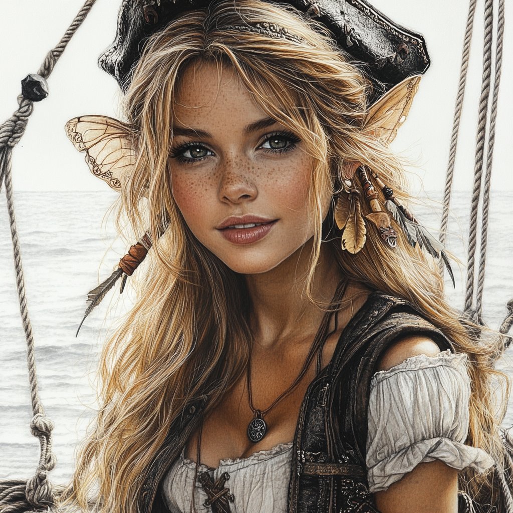 gurniaiart's tweet photo. QT Your Fairy Pirate art https://t.co/qT9BJqxIno