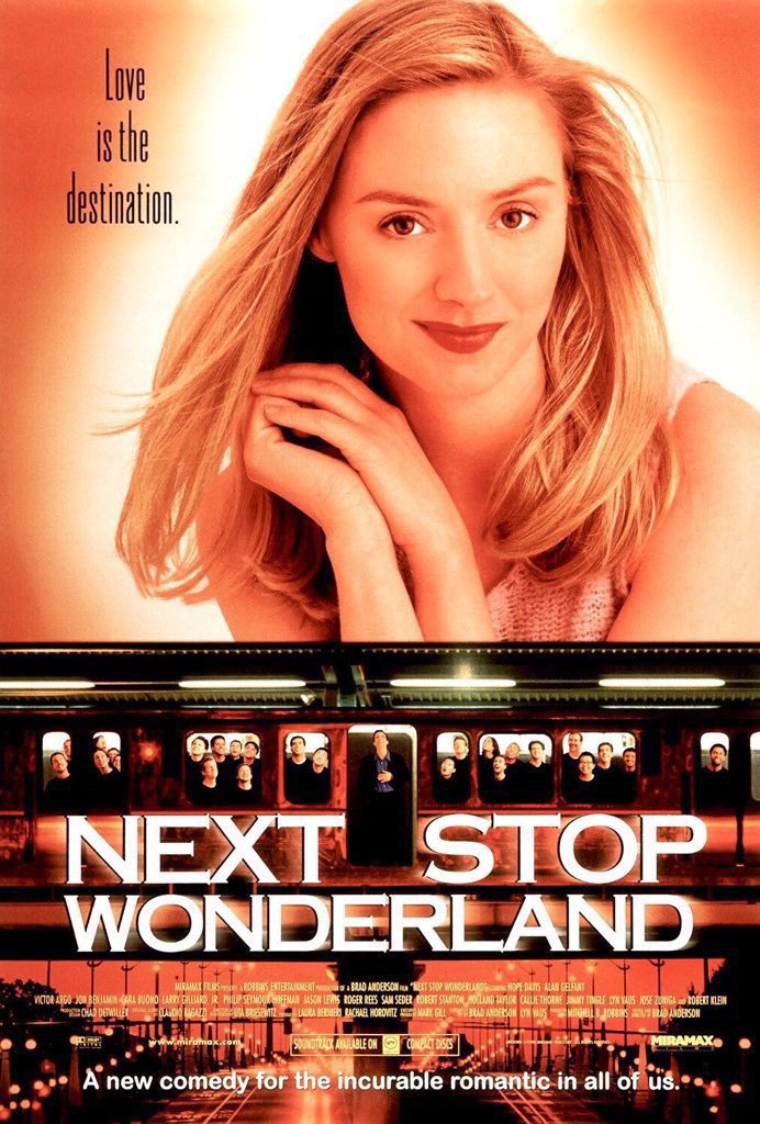 FilmNewsNos's tweet photo. 🎬MOVIE HISTORY: 26 years ago today, August 21, 1998, the movie ‘Next Stop Wonderland’ opened in theaters!
#HopeDavis #AlanGelfant #PhilipSeymourHoffman #CaraBuono #JoseZuniga #SamSeder #CallieThorne #JimmyTingle #HollandTaylor #RobertKlein #HJonBenjamin #FrankLRidley https://t.co/xxnDdegGmt