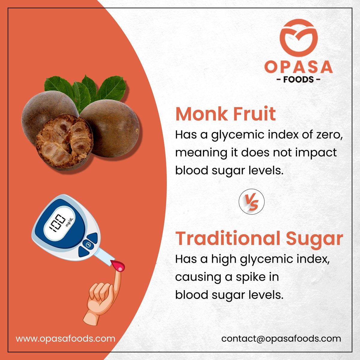OpasaFoods's tweet photo. Swipe through to discover why Monk Fruit is the smarter choice over sugar. Sweetness redefined, naturally! 🍈✨

#MonkFruit #HealthyLiving #SugarAlternative #OpasaFoods #NaturallySweet #HealthyChoices #swipetolearn https://t.co/4ekc6XTClO