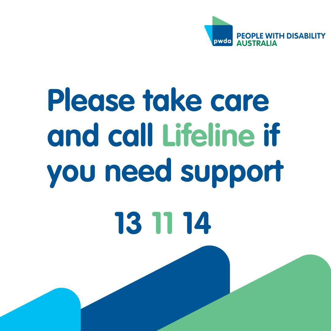 Today the NDIS Amendment Bill 2024 was debated in Parliament and secured the support of States and Territories to pass through the Senate. 

We know today will be a difficult day for our community. Take care.

Contact Lifeline on 13 11 14 if you require immediate support.