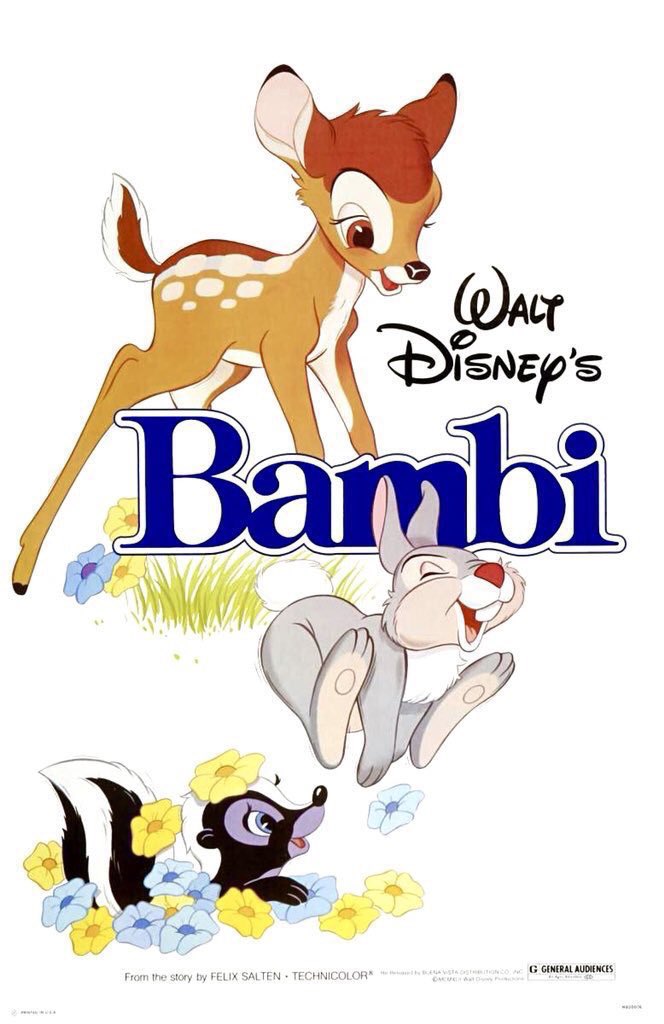 FilmNewsNos's tweet photo. 🎬MOVIE HISTORY: 82 years ago today, August 21, 1942, the movie ‘Bambi’ opened in theaters!

#HardieAlbright #SamEdwards #PaulaWinslowe #DonnieDunagan #JohnSutherland #SterlingHolloway #WillWright #CammieKing #AnnGillis #Bambi @Disney https://t.co/3d8t4Z5jRj