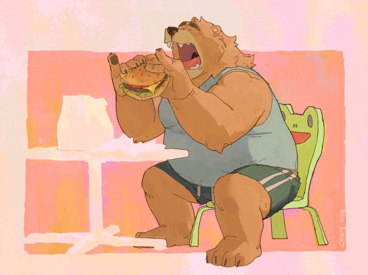 The bear like his cheeseburger (Thank you <a href="/cody_soh/">Cody Soh 🦋</a> 🥺)