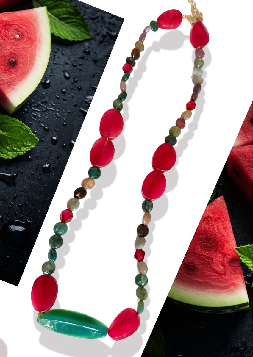 TokyoBegums's tweet photo. #ルビーカラーアゲート

Today’s creative mood 🎉🎉
#rubycoloragate #rubycolor
Colorful necklace design 
#ネックレス 
#beads #crystal ✨ #necklace ✨✨
 #handmadeaccessory #ハンドメイド #ビーズ #ビーズアクセサリー   #design #ピンク #green #グリーン #watermelon #スイカ https://t.co/CA4tnhN2aV