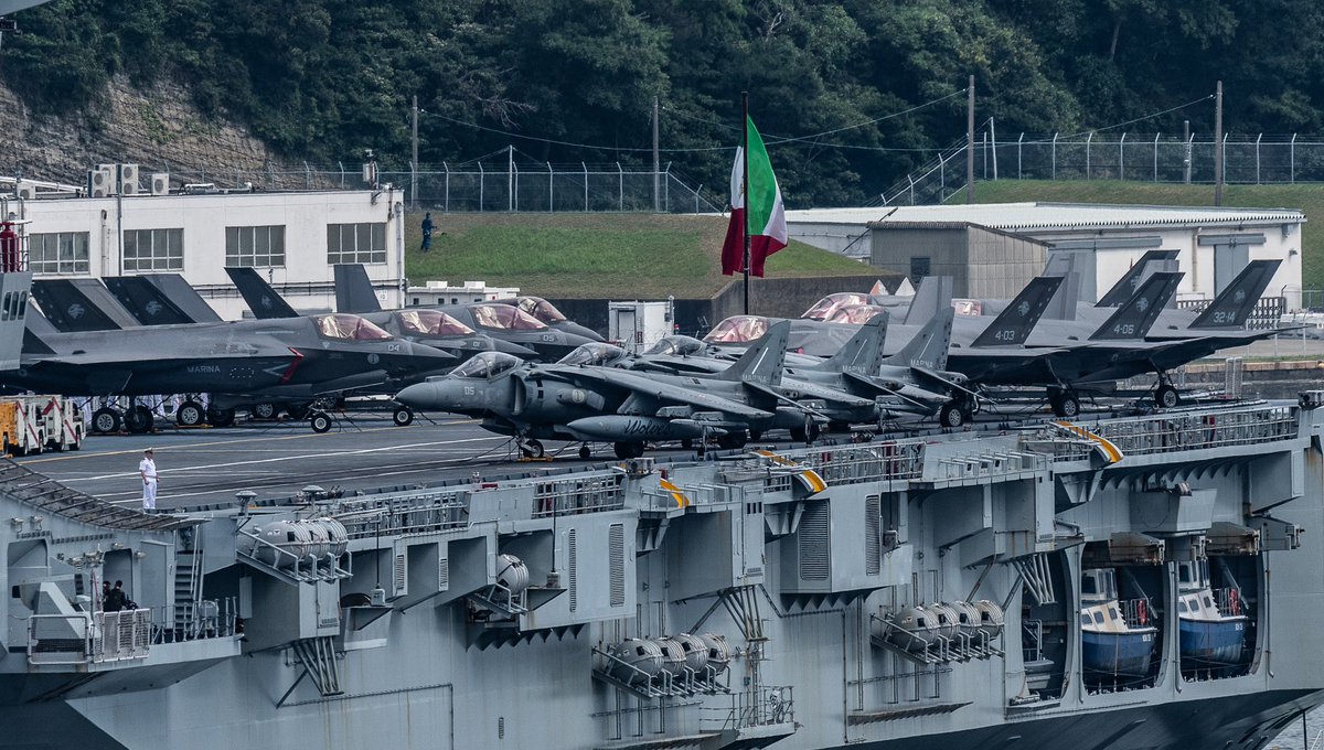 FlMichele69's tweet photo. CVL #ITSCavour C550
FFGH #ITSAlpino F594
#F35B
#AV8Bplus
📷 22 August 2024 #Yokosuka #Japan by @Alsace_class
@ItalianNavy 🇮🇹 @ItalianAirForce https://t.co/WwyBxHzRig