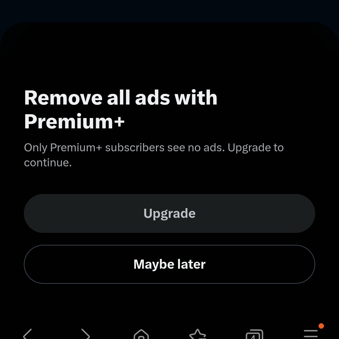 Laifstaile's tweet image. Maybe later not working...only way to get out is upgrade or reload page... #X #noadds #Premium