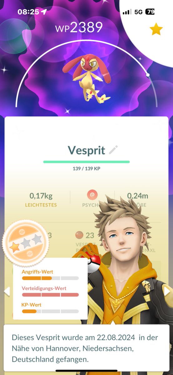 My first ever wild Mesprit in almost 8 Years of playing(yes it is not out for that long) turns out to be a shiny ✨ 🔥🔥

#PokemonGo