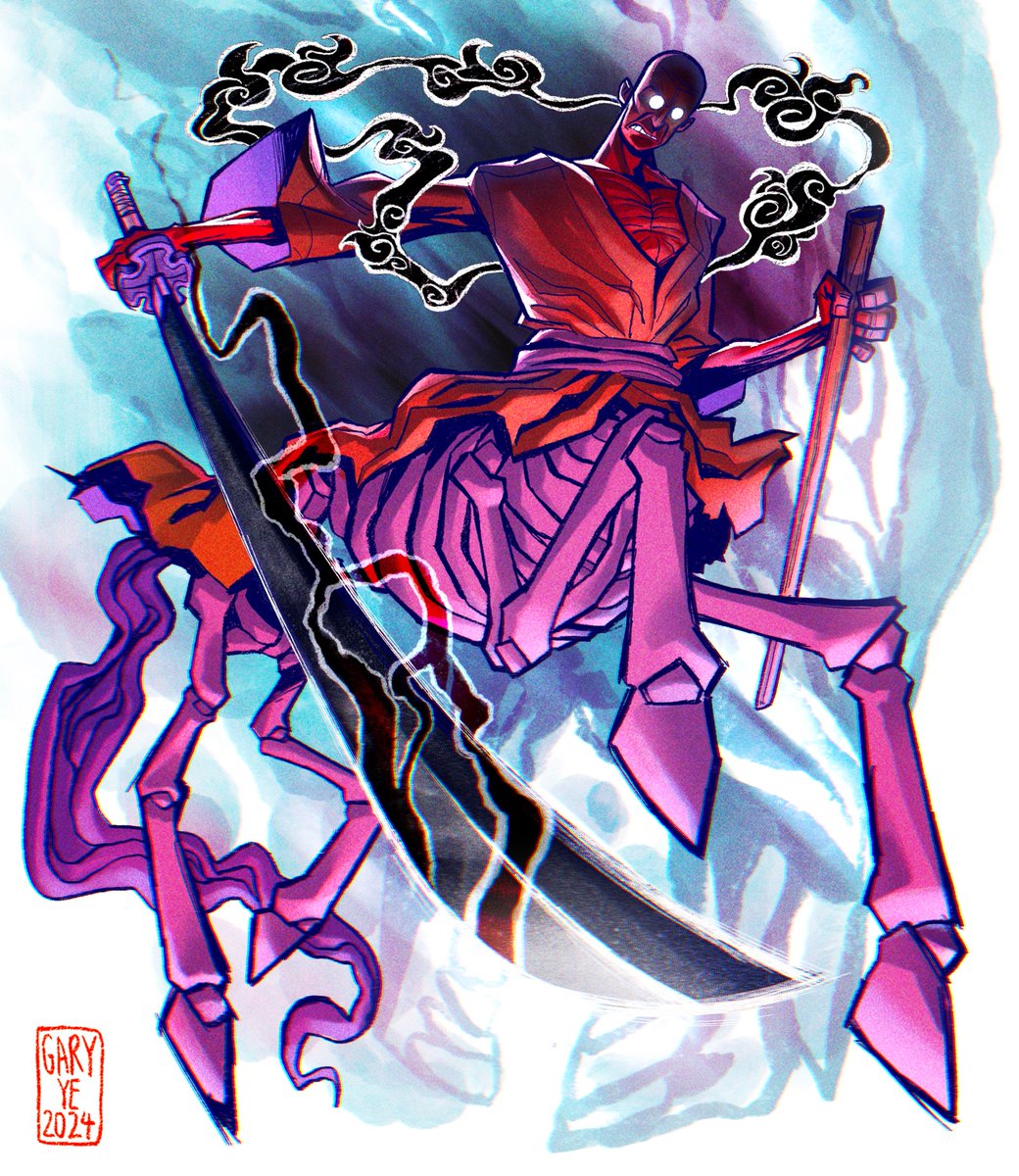 gaeree_tweets's tweet photo. My contribution to the #OnePieceArtCollab2 ! Everyone's favourite skeleton horse sword man Saint Ethanbaron V. Nusjuro! https://t.co/J9LSs2YUwH