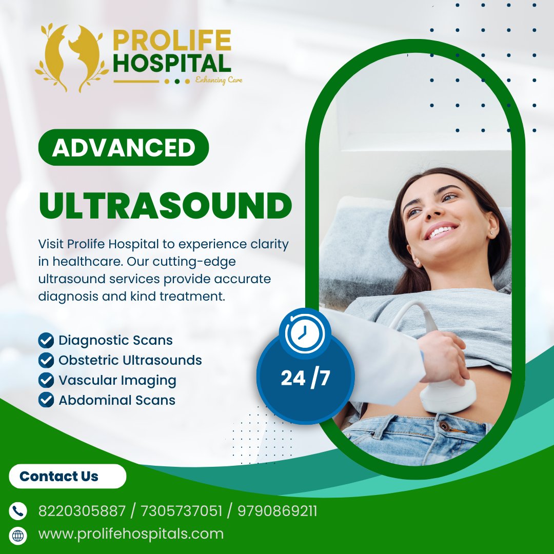 PROLIFEHOSP's tweet image. Advanced Ultrasound
Visit Prolife Hospital to experience clarity in healthcare. Our cutting-edge ultrasound services provide accurate diagnosis and kind treatment.

*Diagnostic Scans
*Obstetric Ultrasounds
*Vascular Imaging
*Abdominal Scans

#AdvancedUltrasound #ProlifeHospital