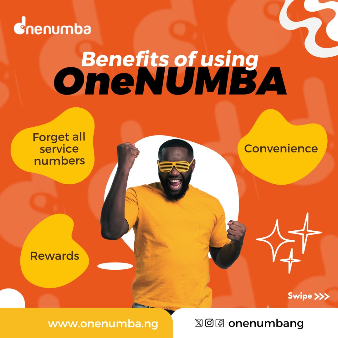 OneNUMBAng's tweet photo. Why choose OneNUMBA?
Here are some key benefits you'll enjoy when using OneNUMBA to pay bills
1. Forget all service numbers
2. Convenience
3. Rewards

Join the OneNUMBA Tribe Now:
Chat with Zen on https://t.co/TIMS6GtKVg

#OneNUMBA
#Benefits
#FintechInNigeria
#Fintech https://t.co/7Lrc6xywa5