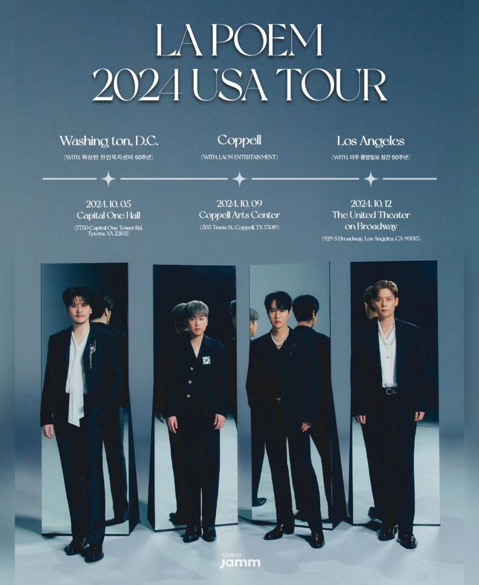 VivaLaPoem's tweet photo. La Poem, South Korea’s premier crossover group, is making their U.S. debut and already turning heads! Don’t miss out—La Poem’s first U.S. performance is coming to a stage near you soon! 🎶 #LaPoem #CrossoverMusic #USDebut #MustSee https://t.co/uByMoViXan
