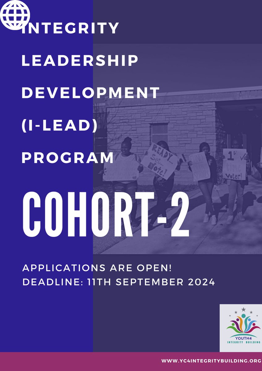ForIntegrityOrg's tweet photo. 🚀 Call for Application: I-Lead Program Cohort_2!
We’re on the lookout for passionate, innovative, & self-driven young individuals (18-29 years).
📜 Read full details and apply now: ⬇️
https://t.co/ywAqyRsMa8
#CombatCorruption #IntegrityInAction #YouthEmpowerment #Leadership https://t.co/OGzfaGIzp2