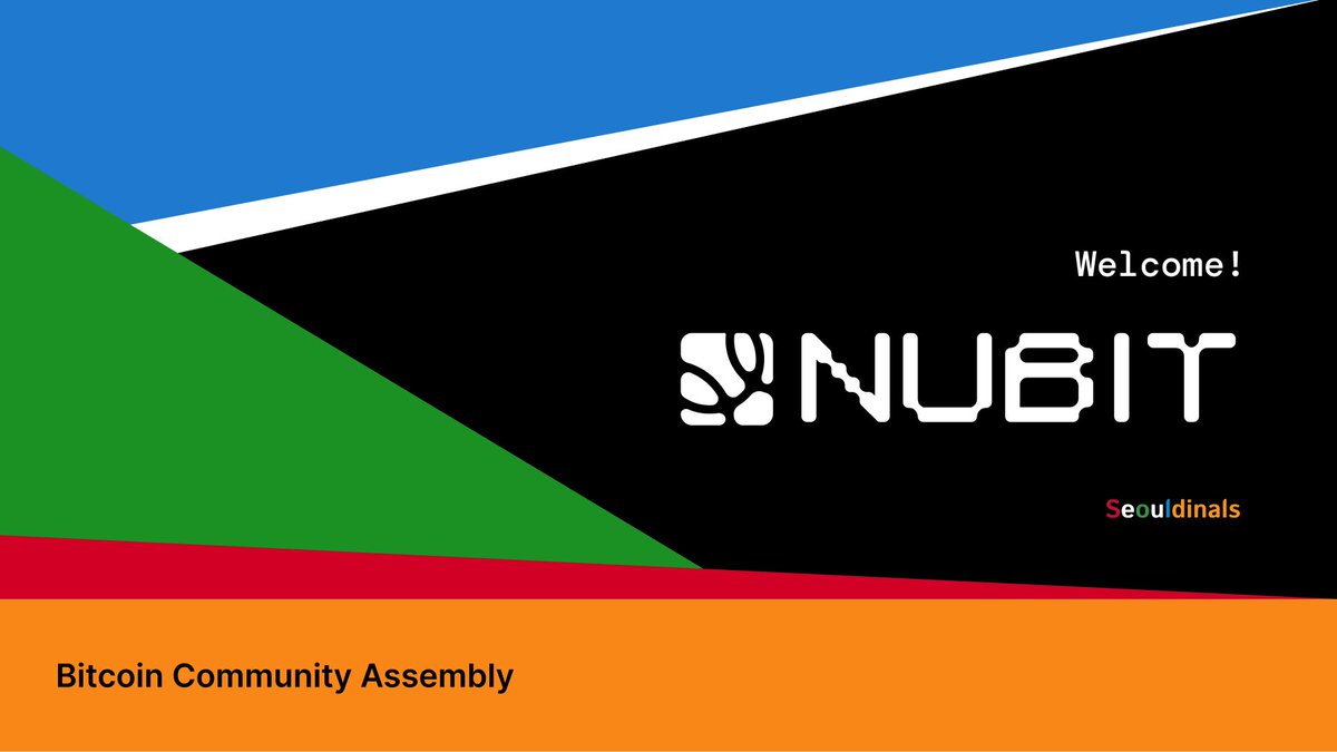 Seouldinals.btc🟧🇰🇷 (@seouldinals_btc) on Twitter photo 🎇 Bitcoin Community Assembly🟧
Introducing <a href="/nubit_org/">Nubit | Bitcoin Thunderbolt</a>, our Partner for the Bitcoin Community Assembly organized by Seouldinals!
Nubit, secured by Bitcoin, pioneers the most scalable data availability layer, supporting unlimited applications in AI, SocialFi, and GameFi. 🎇 Bitcoin Community Assembly🟧
Introducing <a href="/nubit_org/">Nubit | Bitcoin Thunderbolt</a>, our Partner for the Bitcoin Community Assembly organized by Seouldinals!
Nubit, secured by Bitcoin, pioneers the most scalable data availability layer, supporting unlimited applications in AI, SocialFi, and GameFi.
