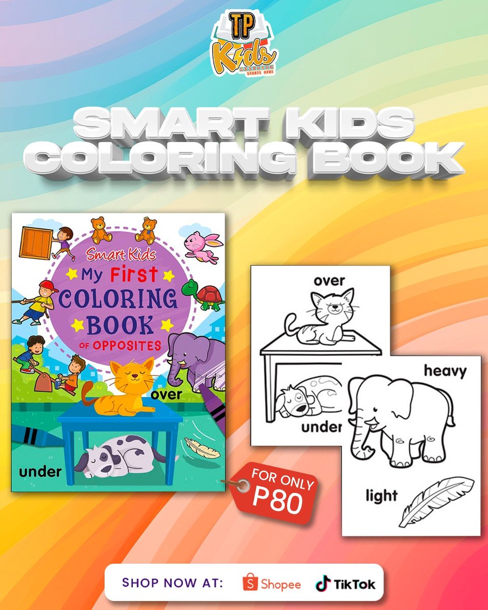 teampayamankids's tweet photo. A fun-filled coloring book for kids to help introduce your child to colors and develop hand-eye coordination. 📚🖍️

This easy to color book was specially created for their first try at coloring. 🥰

Get yours today for only P80!

#TPkids #ColoringBook #LearningStartsHere https://t.co/cBP5PZ8zYh