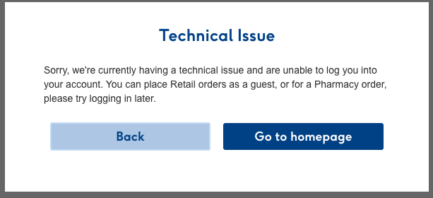 Hi <a href="/BootsUK/">Boots</a> - I am not able to log in to your website (and wasn't able to yesterday either). When will this be fixed?