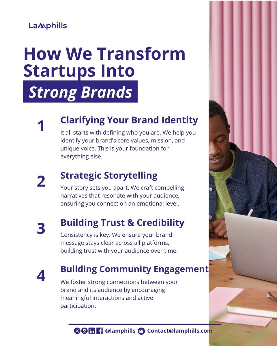 LampHills's tweet photo. Ready to transform your startup into a 
powerful brand? 💪
We’ll help you build a strong foundation, tell your story, and position your brand for lasting success. Let’s turn your vision into a brand that resonates and thrives!

Reach out to us today!

Davido | #bbnaija2024 https://t.co/tBHjjmIVtf