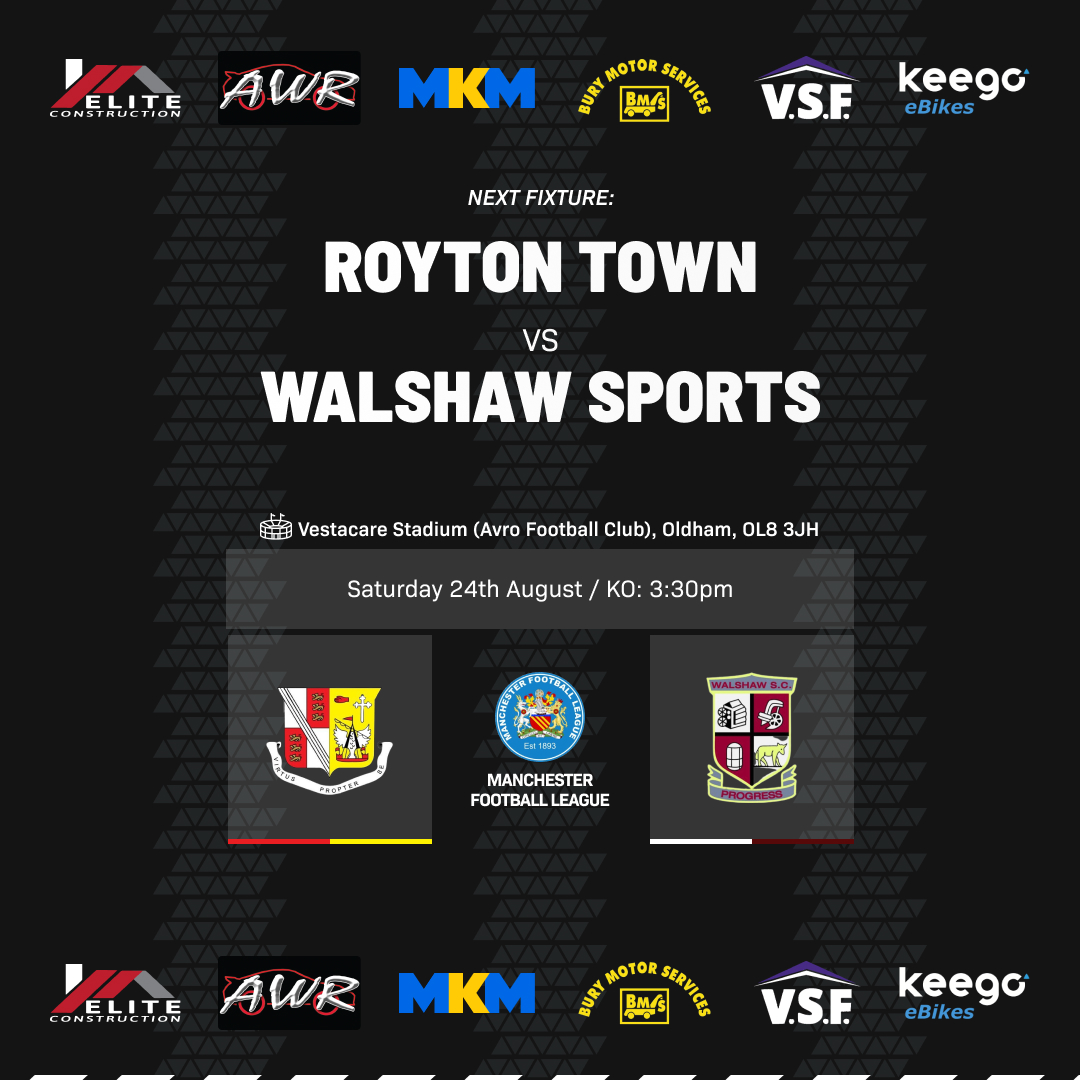 Saturday is coming #UTS ko @RoytonTownAFC is 3:15pm