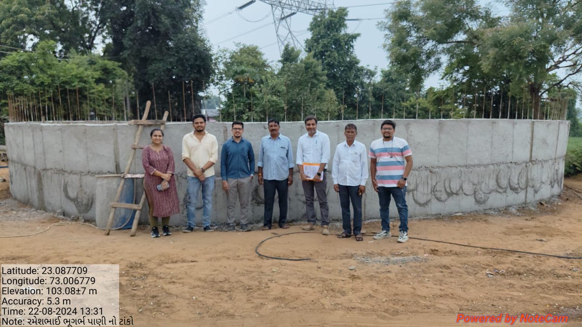 ભૂગર્ભ પાણીના ટાંકા બનાવવાની યોજનામાં સ્થળ ચકાસણી @Kevadiya with
Dy Engg Irrigation 
Asst Director 
Asst engineer
<a href="/collectorkheda/">Collector Kheda</a> <a href="/DDO_Kheda/">DDO KHEDA</a>