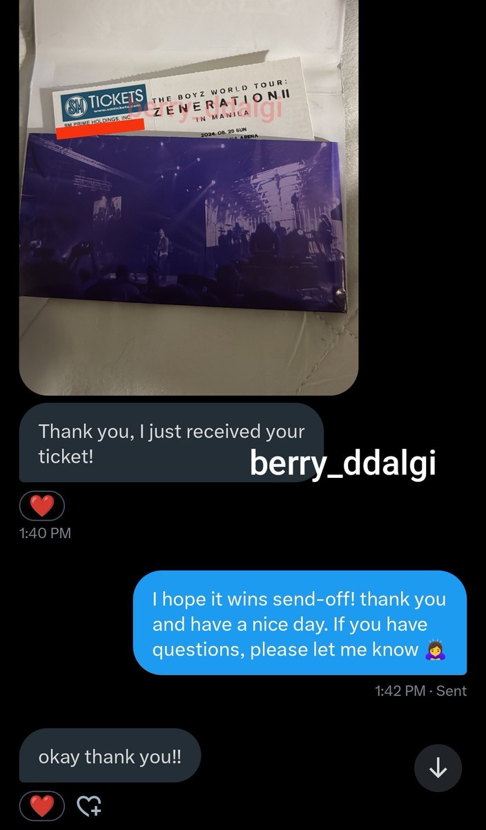 berry_ddalgi's tweet photo. proof: THE BOYZ MANILA ticket https://t.co/EaqBkkPkMz