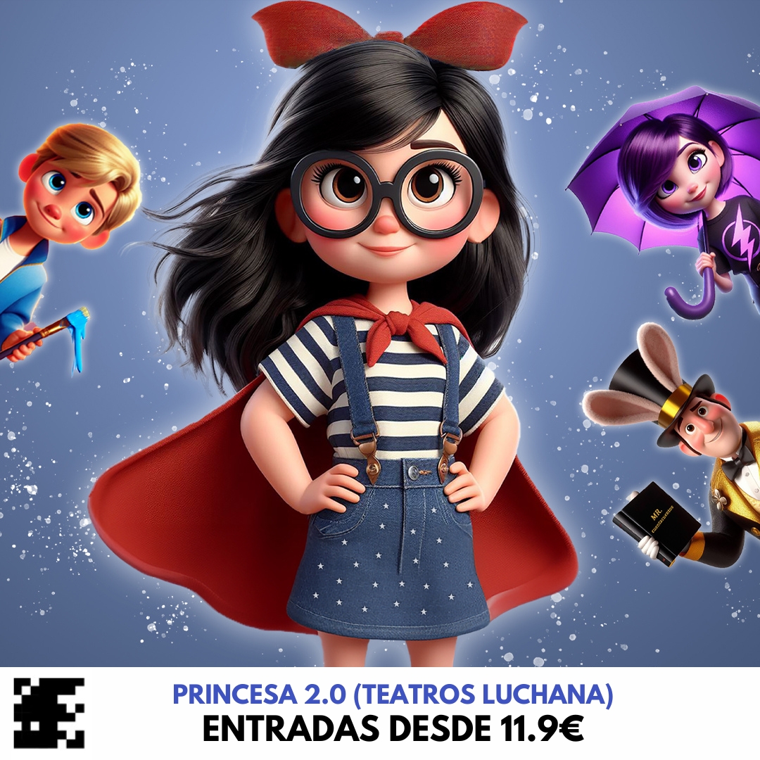 🎭 ¡No te pierdas Princesa 2.0 en Teatros Luchana!

👑Acompaña a la valiente princesa Vera y al príncipe Pablo en su aventura para descubrir quiénes son realmente y cómo pueden cambiar su destino.

🎟️ bit.ly/PrincesaMadPro…