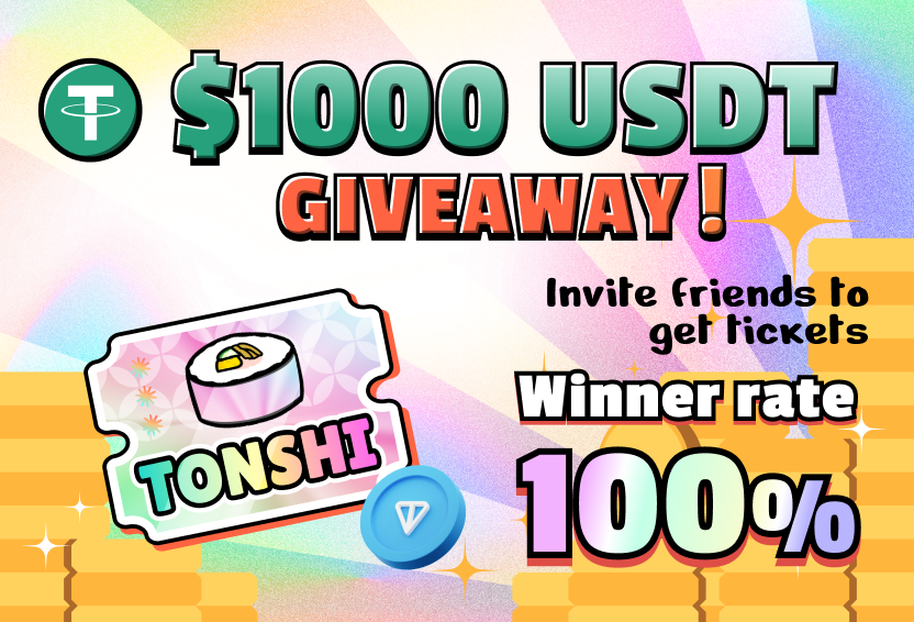 Tonshi_2024's tweet photo. Dear Sushi Masters🫡

To celebrate our grand opening, we’ve increased the lottery rewards to a total of 10,000 USDT, with the grand prize winner receiving 1,000 USDT that can be directly withdrawn to your wallet.💰

"Invite friends to eat sushi and earn bonuses immediately." Once the invitation is successful, both you and your friend will receive a lottery ticket. The lottery ticket has a 100% winning rate, and every ticket has a bonus.  We also encourage diligent players. By clicking to earn points, there is a chance to receive a gacha capsule, which also has a chance to yield a lottery ticket. Let’s start playing now ! 👯‍♀️ 

Purchasing daily packs will also increase your chances in the lottery. So, go eat some sushi ! 🍣

For more information about Tonsh !
Website: https://t.co/dbXaLruTa2
Tonshi Linktree: https://t.co/VMXcuB0Jld
Telegram game bot: https://t.co/WGXa065YaX

#TON #寿司 #もうすぐです #Tonshi #Telegram #Taptap #Minigame #Crypto #Sushisushi #real #airdropreward