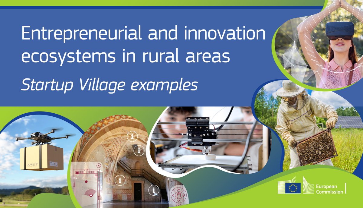 Innovative entrepreneurship can foster well-being in rural areas, turning them into places of opportunity.

Discover how 4 (groups of) villages in 🇮🇹Italy, 🇷🇴Romania, 🇵🇹Portugal &amp; 🇸🇮Slovenia have put theory into practice europa.eu/!y3htmx
#RuralVisionEU #StartupVillageForum