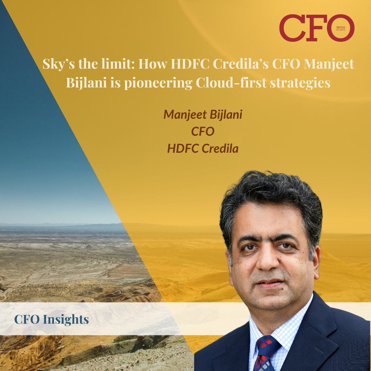 Manjeet Bijlani, CFO of HDFC Credila Financial Services Limited, is leading the charge, embracing cloud-first strategies that are streamlining operations and unlocking new possibilities.

Read the full article here: lnkd.in/gBhvA_pk