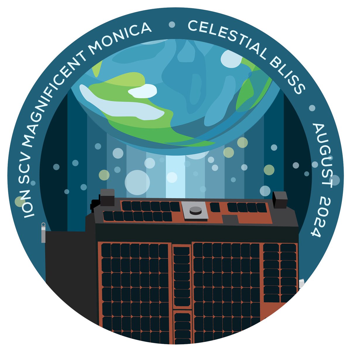 ✨Celestial Bliss' mission patch✨D-Orbit's 14th orbital transportation mission took off on Aug. 16 onboard a Falcon 9 rocket by SpaceX. The ION used for this mission is named ION SCV Magnificent Monica, after a randomly selected employee, in keeping with D-Orbit's tradition 🚀