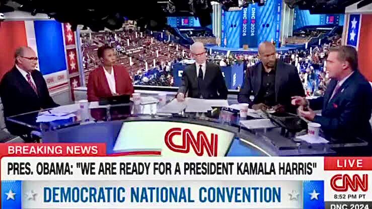 DavidBinyomin's tweet image. CNN commentator leaves panel stunned after blasting Democrats.

If even the usually very pro-Dems CNN has a commentator who no longer fully supports you?

That’s when you know, you’ve got cracks in the sugarcoated veneer of your lies. #DNCLies #VoteTrump 

youtu.be/WZJt8pfp92U?si…