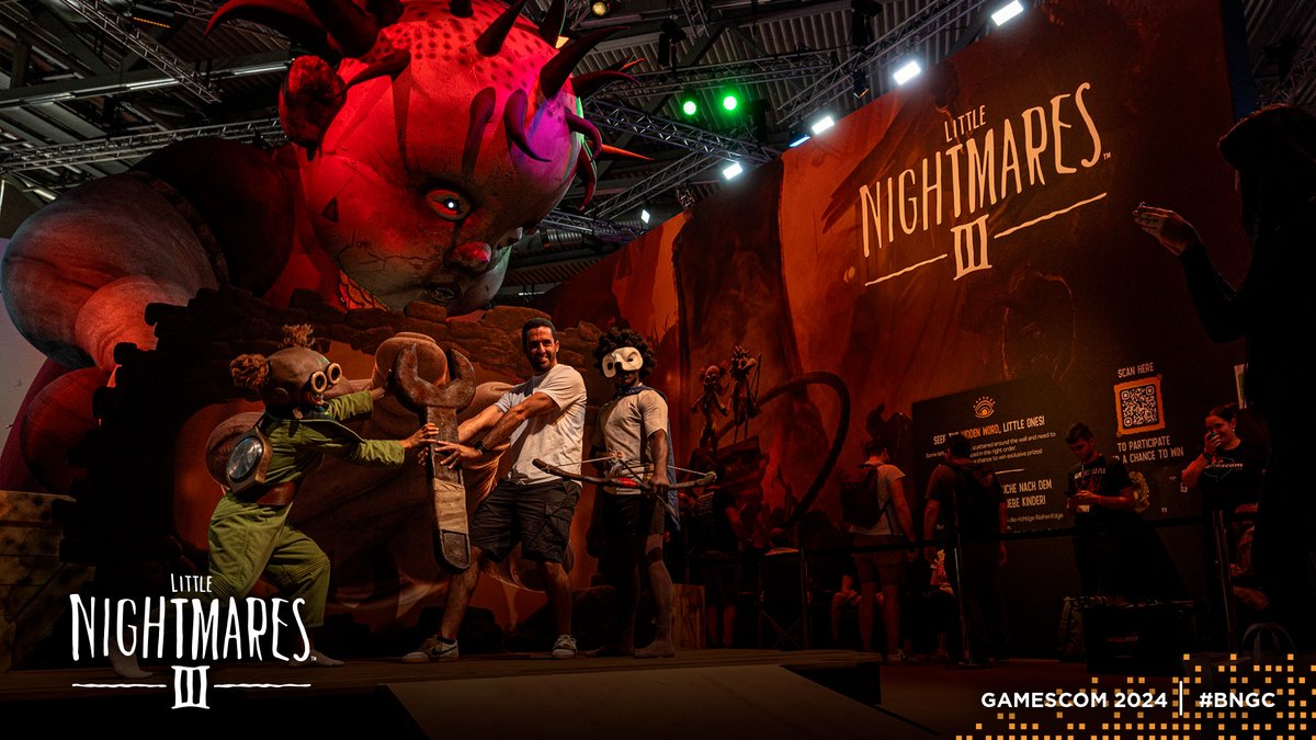 BandaiNamcoFR's tweet photo. Elle a presque fini de compter, les enfants. 
Vous devriez vous dépêcher de nous rendre visite dans le hall 6 tant que vous le pouvez. #LittleNightmares III 

#gamescom2024 https://t.co/D1XCOiCgIu