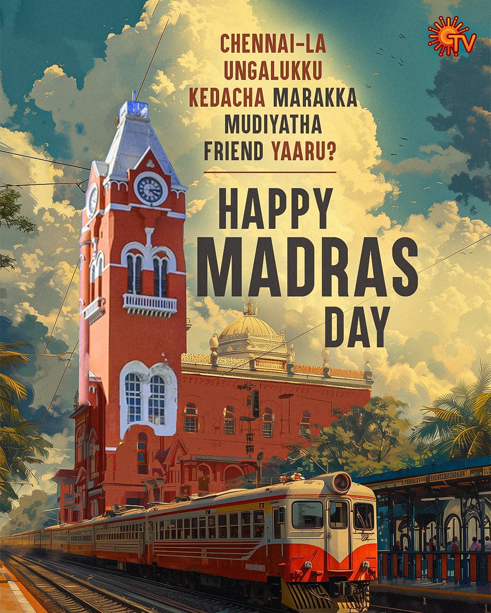 SunTV's tweet image. Mention them 😍❤️

#SunTV #MadrasDay #HappyMadrasDay #HappyMadrasDay2024 #SunDigital