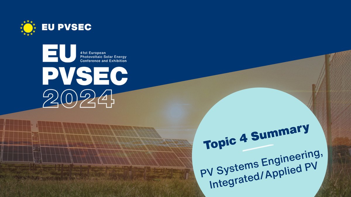 EUPVSEC's tweet image. Topic Summary 📑
What to expect from #Topic1?

"The first time in my personal history of three decades attending the EU PVSEC the PV Systems Engineering Topic 4 attracted the most in..."
Read the full message by the topic chair 👉 eupvsec.org/index.php/home… 

#EUPVSEC2024 #EUPVSEC
