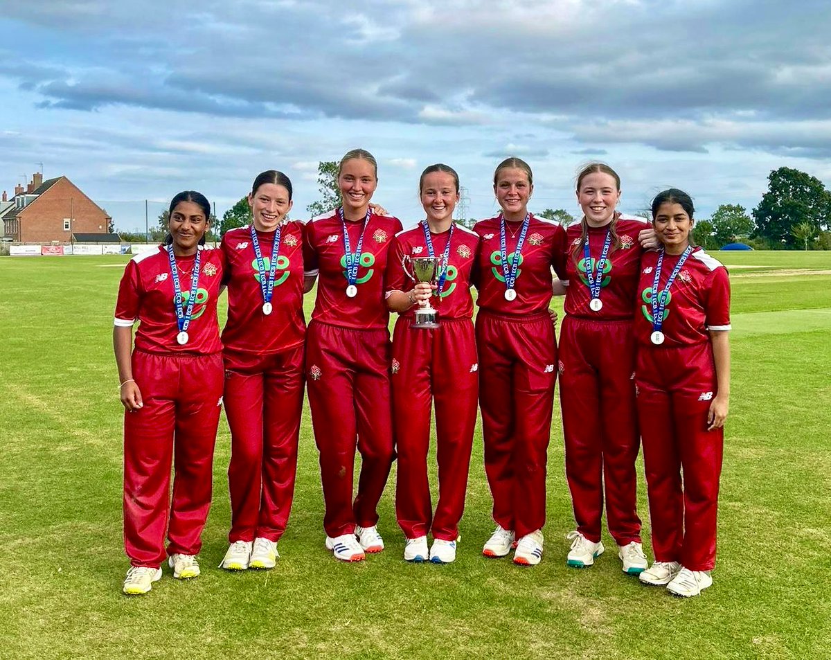 Seven of our girls were part of a <a href="/LancsCricketWMN/">Lancashire Women</a> U18s side who lifted the ECB National County Cup yesterday. 

They defeated Essex by one wicket in the final.

Well done Venus, Scarlett, Anya, Grace, Maeve, Holly &amp; Shriya 🙌
