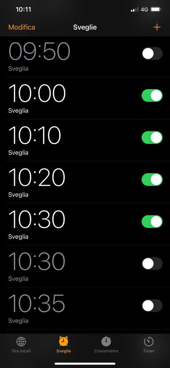 non sentivo una sveglia dal 4 giugno
