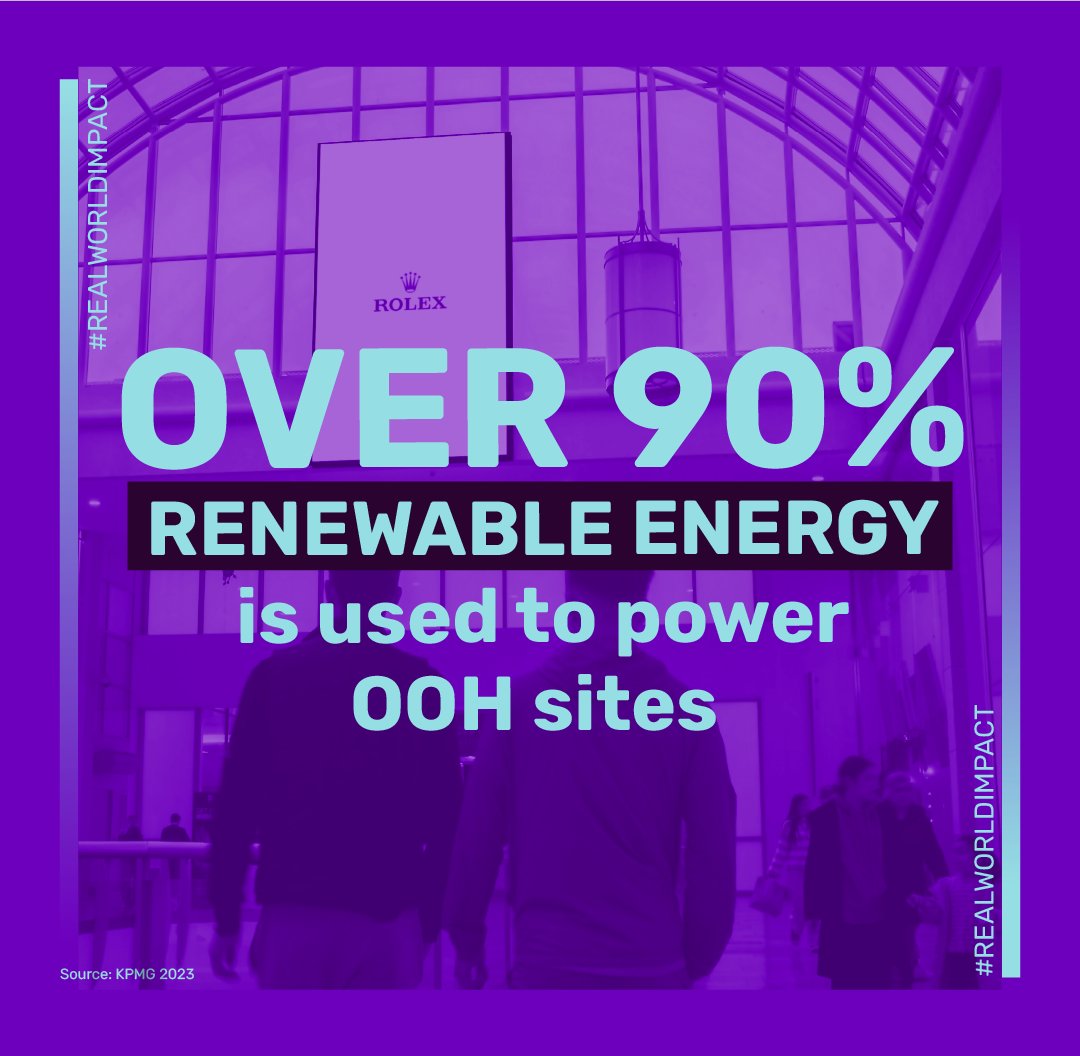 kineticwwUK's tweet photo. Maximum impact, minimal output. 💪

As a one-to-many channel, OOH emits less carbon per impression than all other media measured.

#IPAO #RealWorldImpact https://t.co/JE3ji9WJsD