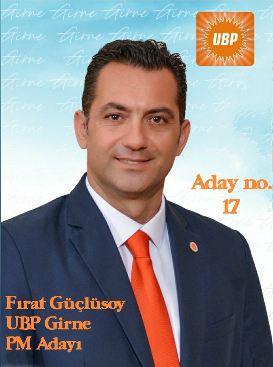 FIRAT_GCLSY's tweet photo. Değerli Ulusal Birlik Partisi üyeleri,
21 Eylül olağan Genel Kurulumuzda, Parti Meclisi adayıyım.Daha güçlü Girne,daha güçlü UBP ve daha güçlü KKTC için tüm birikim ve çalışmalarımı yapmak üzere adayım.Desteklerinizi bekliyorum.Güçlü biçimde,birlik içinde,istikrarla.
#kktc #ubp https://t.co/QXahaPa64o