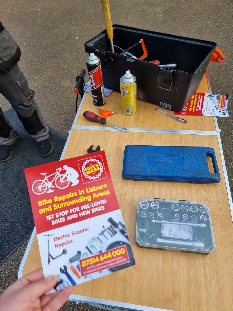 LinenQuarterBID's tweet photo. Does your bicycle need an MOT or any simple repairs? π΄ββοΈ
Swing by #BankmoreSquare before 11am today for a free service from Mike's Bikes #SustainableDistrict https://t.co/LlKXxpPvVs