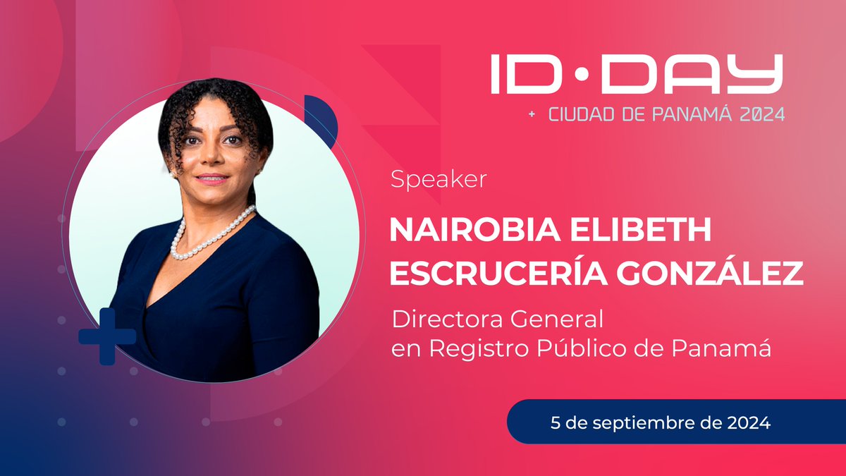 Estamos muy contentos de contar con la presencia de la Lic. Nairobia Escruceria en este #IDDay Ciudad de Panamá. La actual Directora General del Registro Público de Panamá nos dará una bienvenida institucional a las actividades del IDForo en el país.

👉comunicacion@idforo.com
