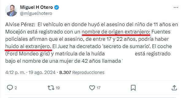 remerikos's tweet image. .@miguelhotero es director del periódico EL NACIONAL y fue diputado independiente en el Congreso Nacional Venezolano nombrado por Democracia Cristiana

Publica la matrícula del coche y la identidad de su propietaria, sobre cuya vinculación con el crimen de MOCEJÓN existen dudas