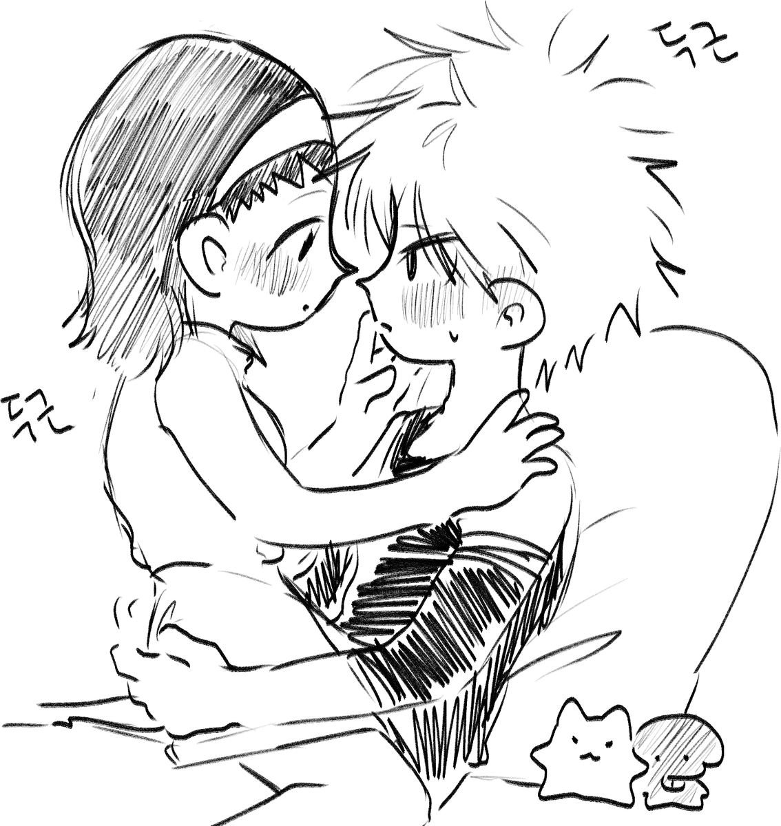 hunterX_405's tweet photo. 트칭그림 내그림체로 그리깅~
베리가 키르곤녀그림 빌려조서 그렷떠
근데 실수로 곤덩이만지는걸로그림... https://t.co/o1aZxCnfRO