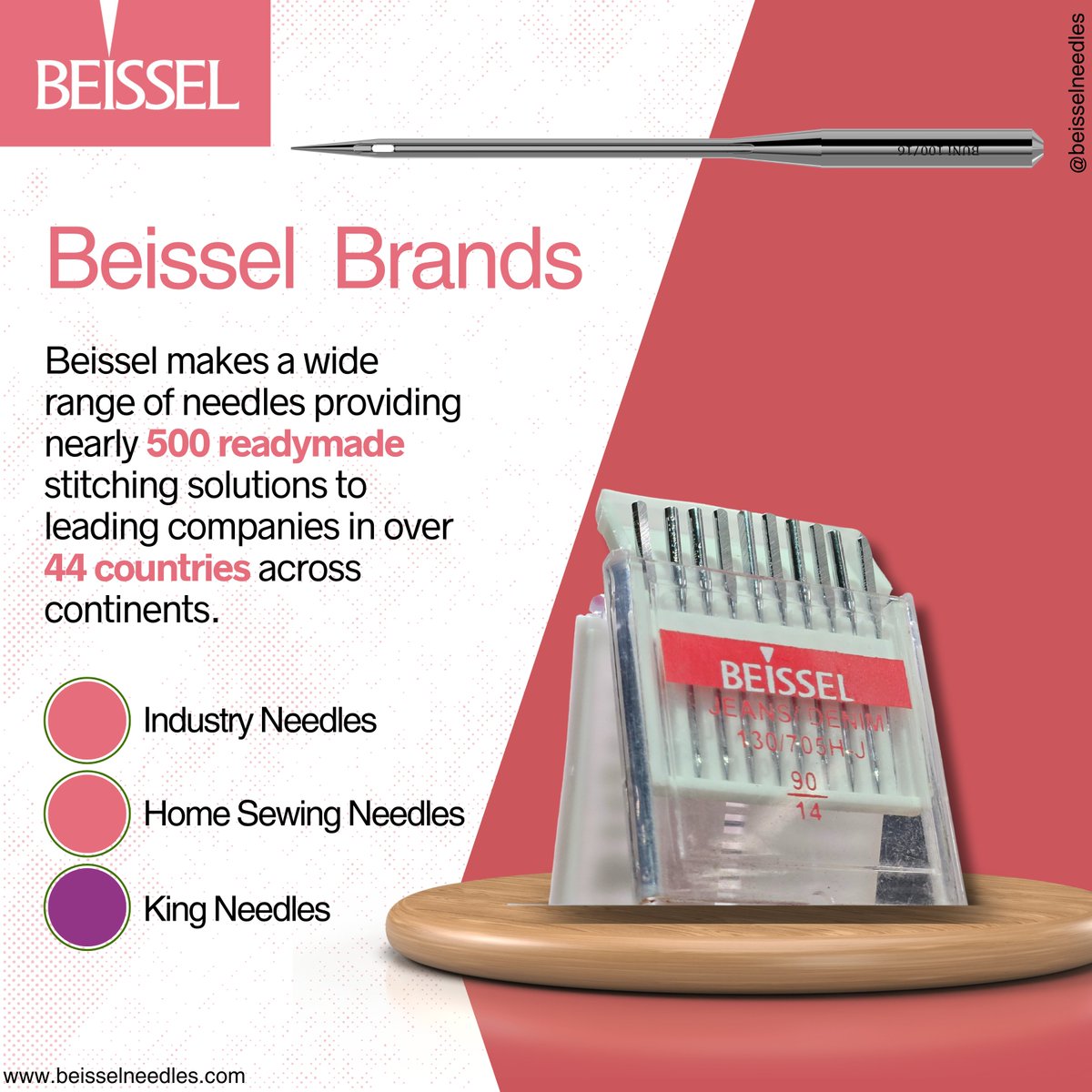 beisselneedles's tweet image. From industry giants to home sewing enthusiasts, Beissel needles deliver quality and precision across the globe. 🌍✨🧵 
.
.
#BeisselNeedles #GlobalQuality #SewingSolutions #IndustryLeaders #HomeSewing #Craftsmanship #TextileIndustry #MadeWithPrecision