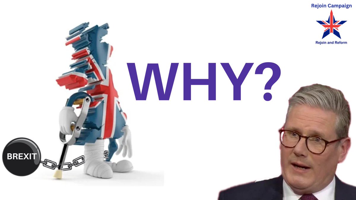 REJOIN CAMPAIGN (@sonofr) on Twitter photo A SIMPLE QUESTION - WHY?
WHY won’t you rejoin the Single Market?
WHY are you against free movement?
WHY are you against rejoining the most successful trading bloc in history?
Sitting astride an ever accelerating spiral of decline, we’d quite like to know!
<a href="/Keir_Starmer/">Keir Starmer</a> #Labour A SIMPLE QUESTION - WHY?
WHY won’t you rejoin the Single Market?
WHY are you against free movement?
WHY are you against rejoining the most successful trading bloc in history?
Sitting astride an ever accelerating spiral of decline, we’d quite like to know!
<a href="/Keir_Starmer/">Keir Starmer</a> #Labour