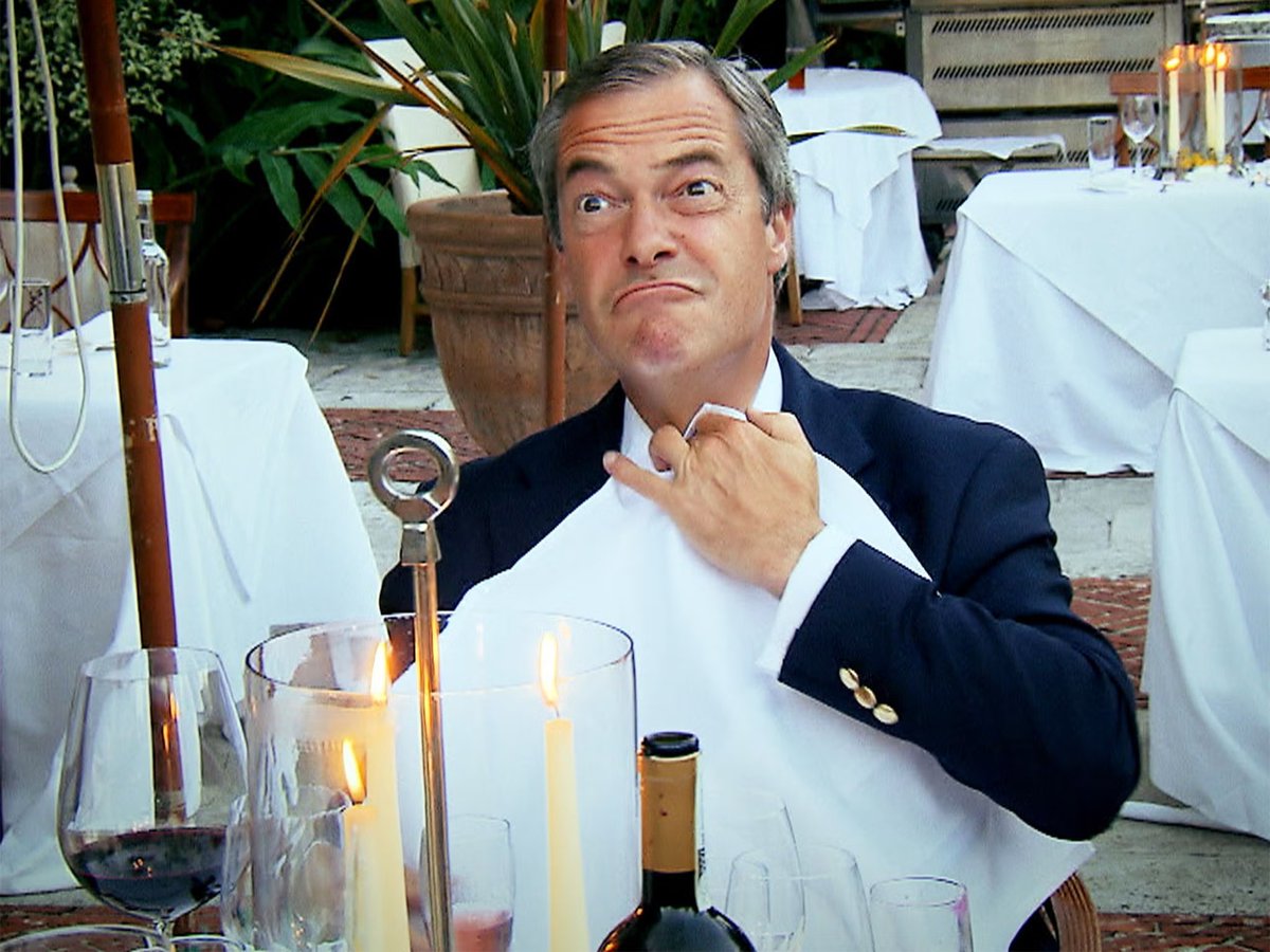 Nigel Farage once again off to the US for a paid speaking opportunity.  Living in Brussels for the tax break, hosting his TV show in London for his big salary, flying off to America for another pay day but doing nothing for the people of Clacton. 
They were conned.