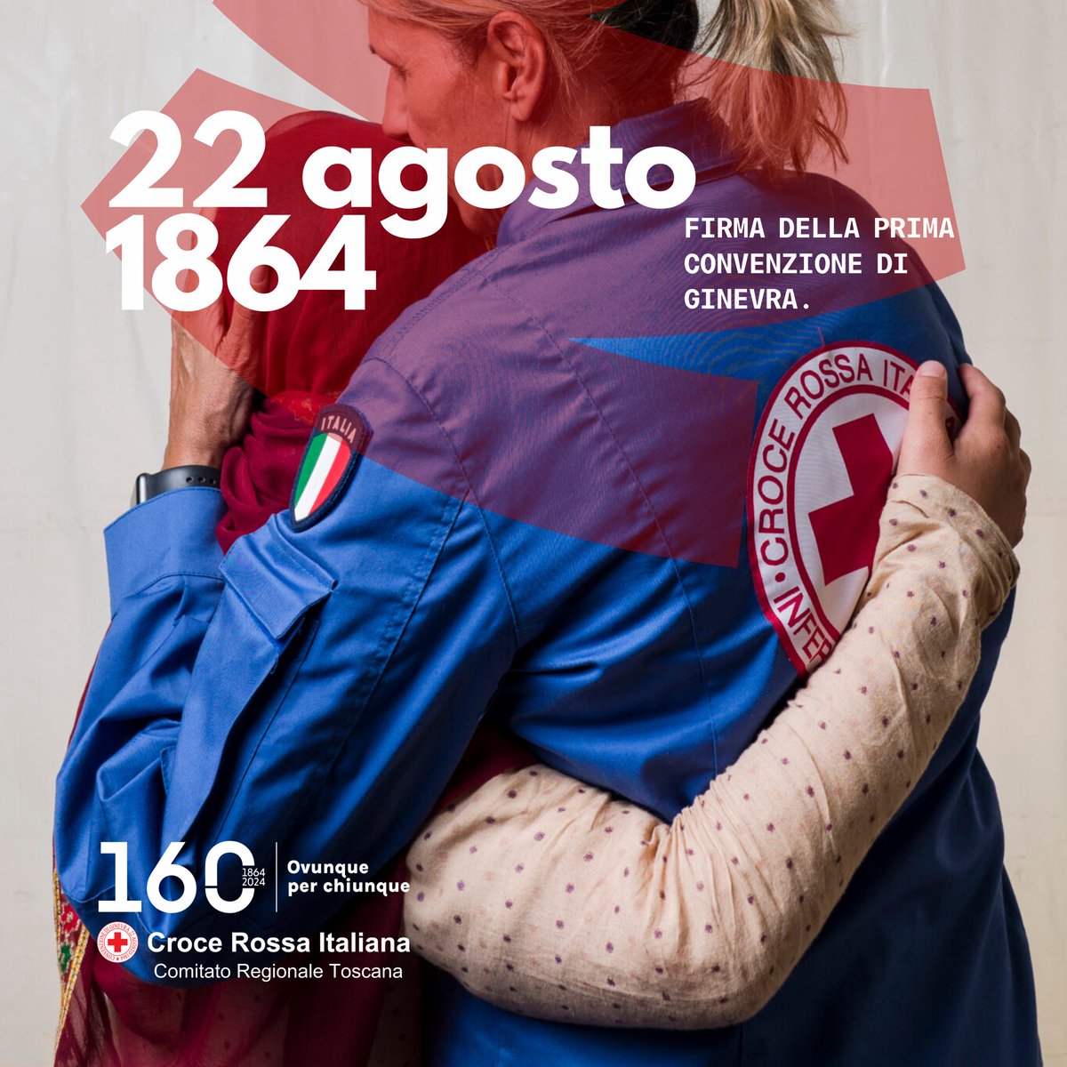 📍 22 agosto 2024 📖 22 agosto 1864

Oggi si celebra l’anniversario della firma da parte della Prima Convenzione di Ginevra, una tappa fondamentale per noi di Croce Rossa.

#OvunquePerChiunque