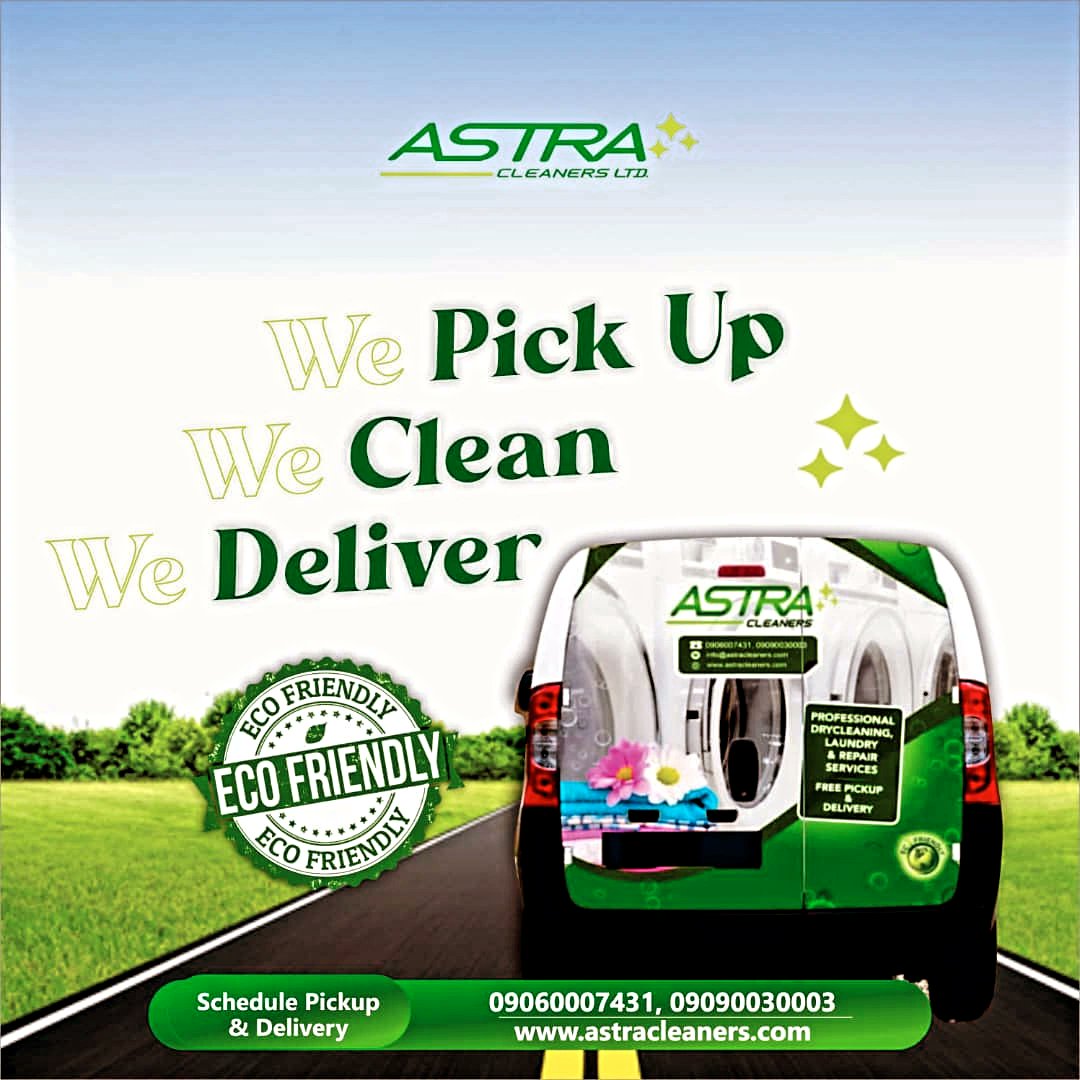 Book us at astracleaners.com or call 0906 000 7431 to ensure your  garments stay clean, and that your wardrobe maintains a prevailing tone of comfort. 

#Astracleaners #laundry  #Drycleaning #nigeria #nigerianwedding #lagosnigeria #madeinnigeria #nigerian #nigerianfashion