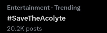 It's been like this for four days in a row. Keep up the good work people ✨ #SaveTheAcolyte