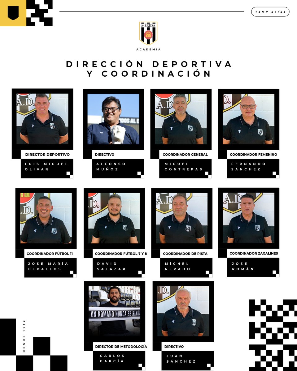 ⚪️⚫️ 𝐃𝐢𝐫𝐞𝐜𝐜𝐢𝐨́𝐧 𝐃𝐞𝐩𝐨𝐫𝐭𝐢𝐯𝐚 𝐲 𝐂𝐨𝐨𝐫𝐝𝐢𝐧𝐚𝐜𝐢𝐨́𝐧 𝐝𝐞 𝐋𝐚 𝐀𝐜𝐚𝐝𝐞𝐦𝐢𝐚

✅ Temporada 2024/25

🙌 ¡Vamos a por un gran año, romanos!
